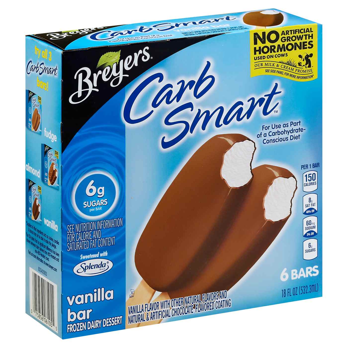 Breyers Carb Smart Vanilla Ice Cream Bars; image 1 of 2