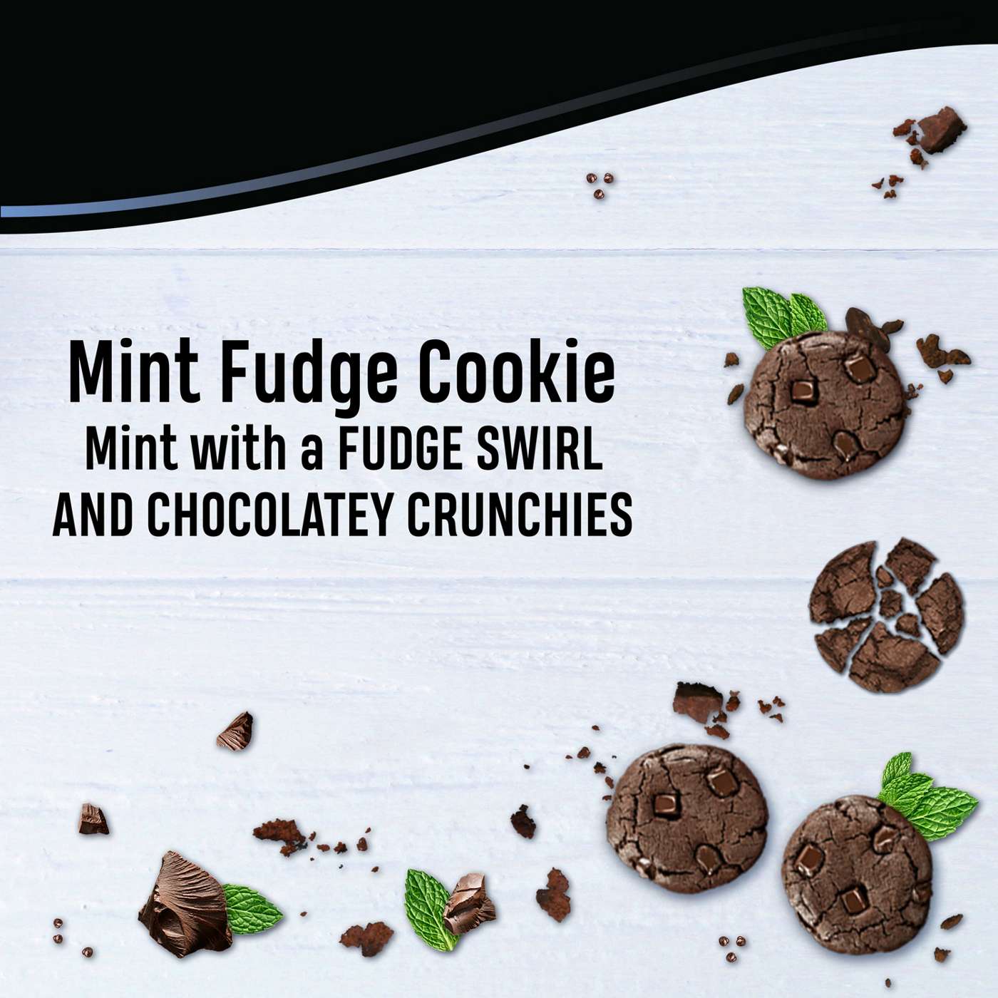 Breyers CarbSmart Frozen Dairy Dessert Mint Fudge Cookie; image 3 of 7