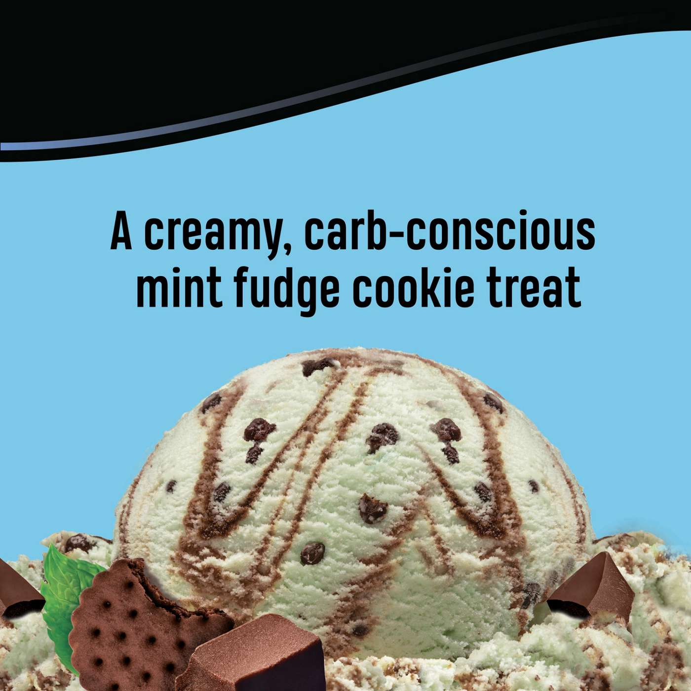 Breyers CarbSmart Frozen Dairy Dessert Mint Fudge Cookie; image 5 of 7