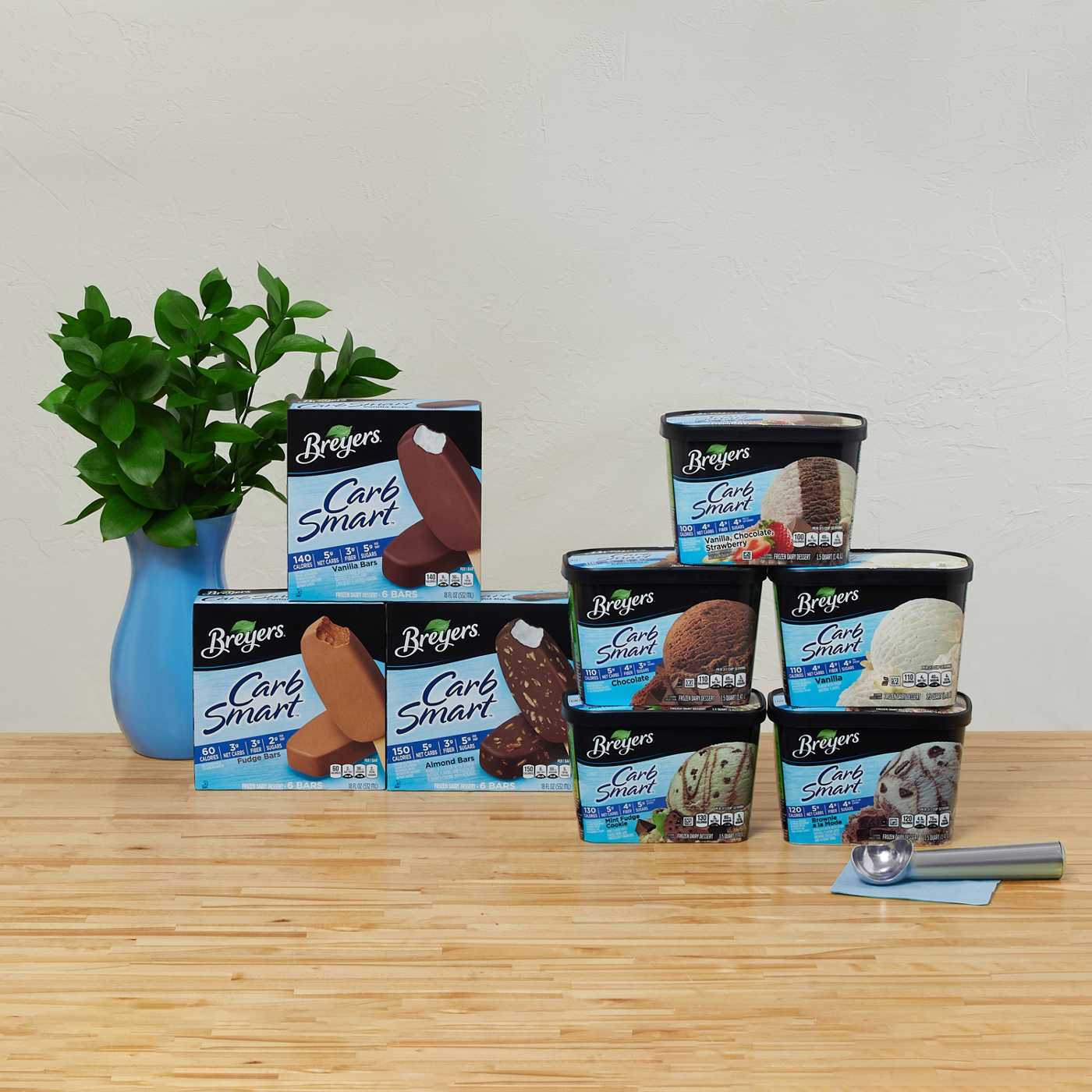 Breyers CarbSmart Frozen Dairy Dessert Mint Fudge Cookie Shop Ice