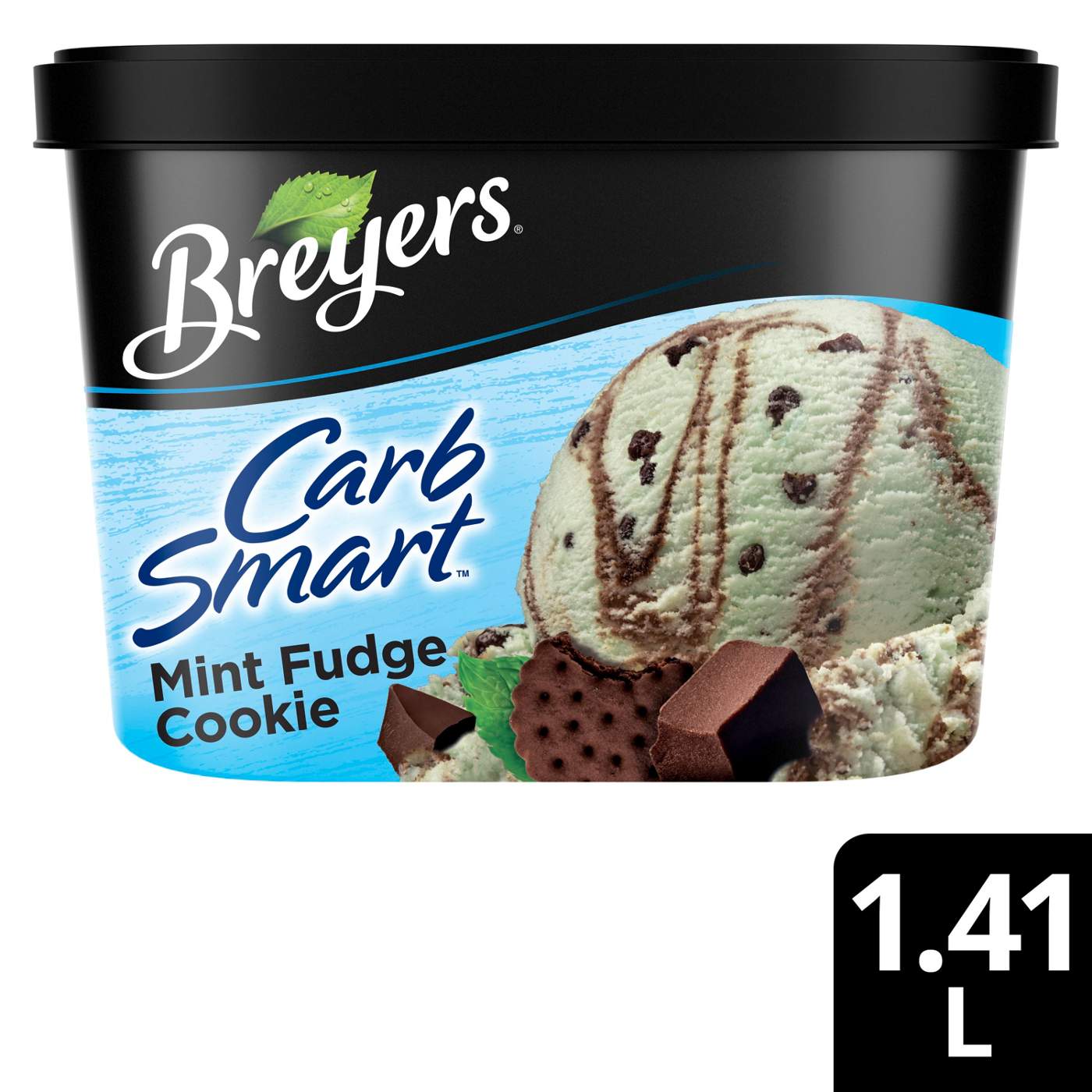 Breyers CarbSmart Frozen Dairy Dessert Mint Fudge Cookie Shop Ice