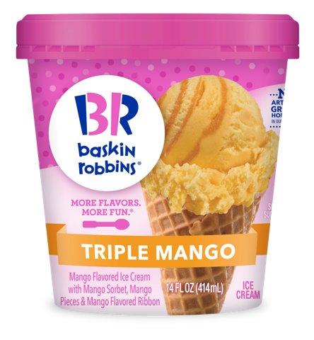 Baskin Robbins Triple Mango Ice Cream Shop Ice Cream & Treats at HEB