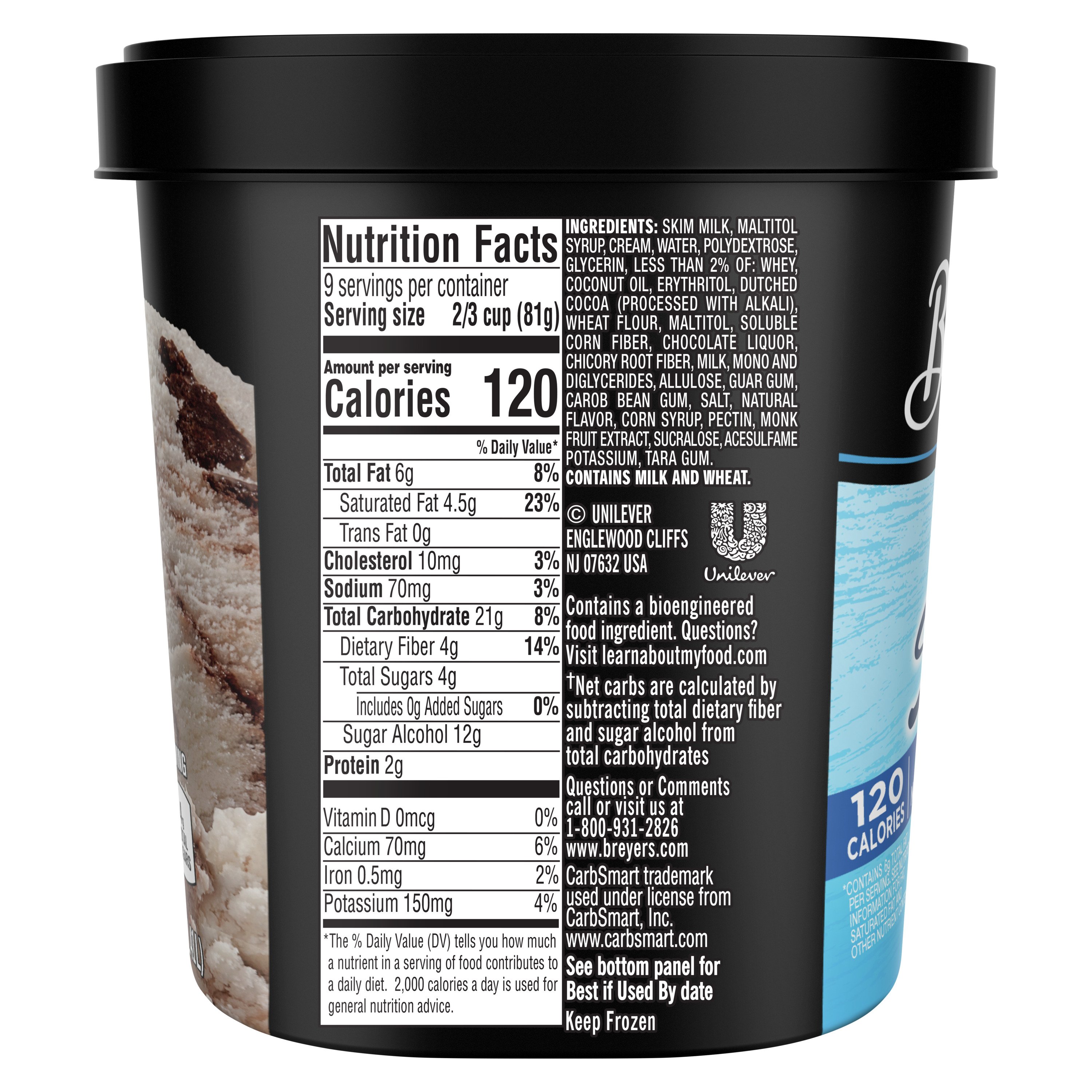 Breyers Carb Smart Brownie Ala Mode Ice Cream Shop Ice Cream at HEB