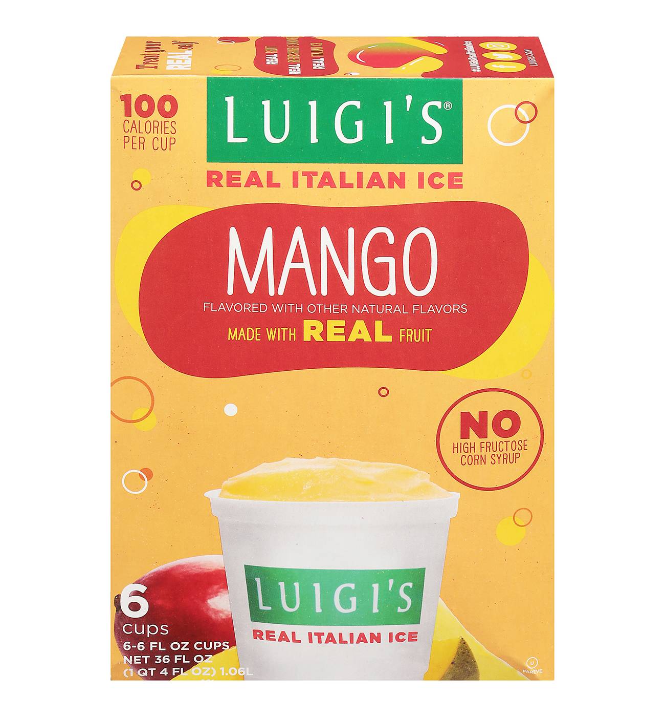 Luigi's Real Italian Ice Mango Cups; image 1 of 4