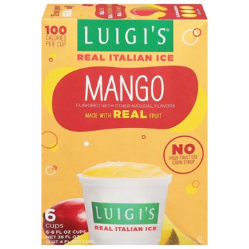 Luigi's Real Italian Ice Mango Cups, 6 ct