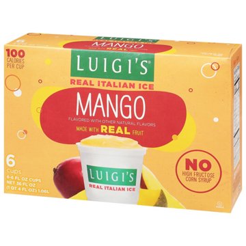 Luigi's Real Italian Ice Mango Cups, 6 ct