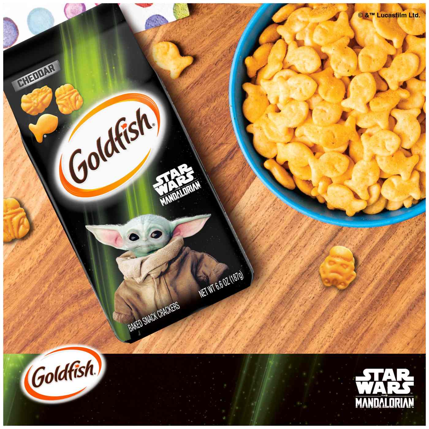 Pepperidge Farm Goldfish Star Wars The Mandalorian Cheddar Crackers; image 7 of 9