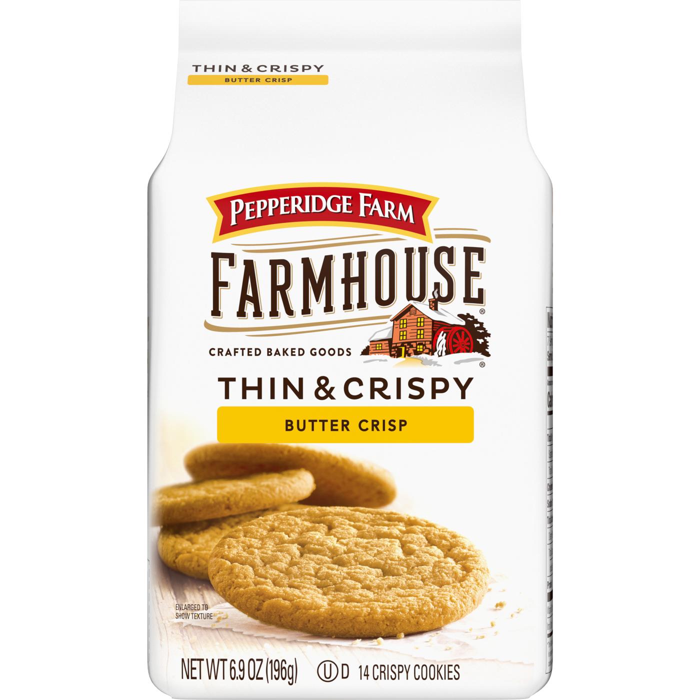 Pepperidge Farm Farmhouse Thin & Crispy Butter Crisp Cookies; image 1 of 9