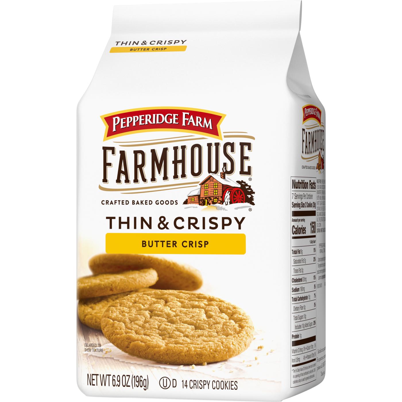 Pepperidge Farm Farmhouse Thin & Crispy Butter Crisp Cookies; image 5 of 9