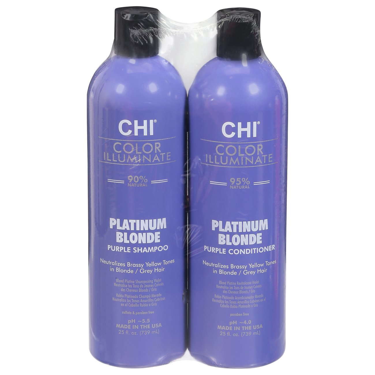 kardinal ru enorm CHI Color Illuminate Platinum Blonde Purple Shampoo + Conditioner - Shop  Shampoo & Conditioner at H-E-B