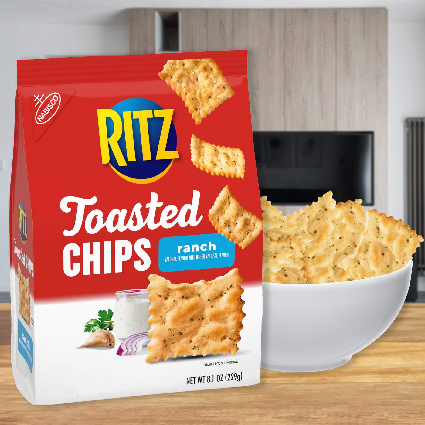 Ritz Toasted Chips Ranch Crackers; image 7 of 9