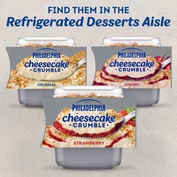Philadelphia Strawberry Cheesecake Crumbles, Pack, 3.25 Oz Cups, 2 ct
