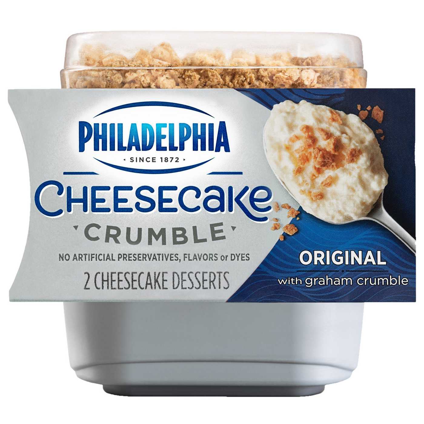 Philadelphia Original Cheesecake Crumbles, 2 ct Pack, 3.25 oz Cups; image 1 of 2
