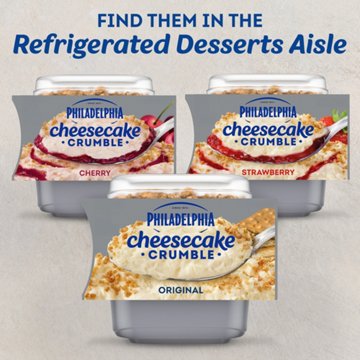 Philadelphia Original Cheesecake Crumbles, Pack, 3.25 Oz Cups, 2 ct