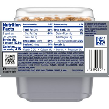 Philadelphia Original Cheesecake Crumbles, Pack, 3.25 Oz Cups, 2 ct