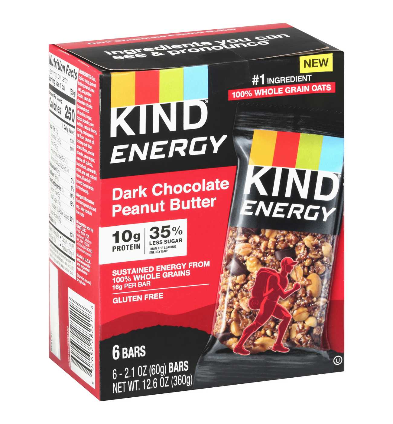 Kind Energy Dark Chocolate Peanut Butter Bars; image 1 of 2