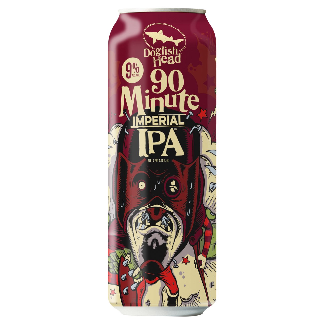 Dogfish Head 90 Minute Imperial IPA Craft Beer, 19.25 oz