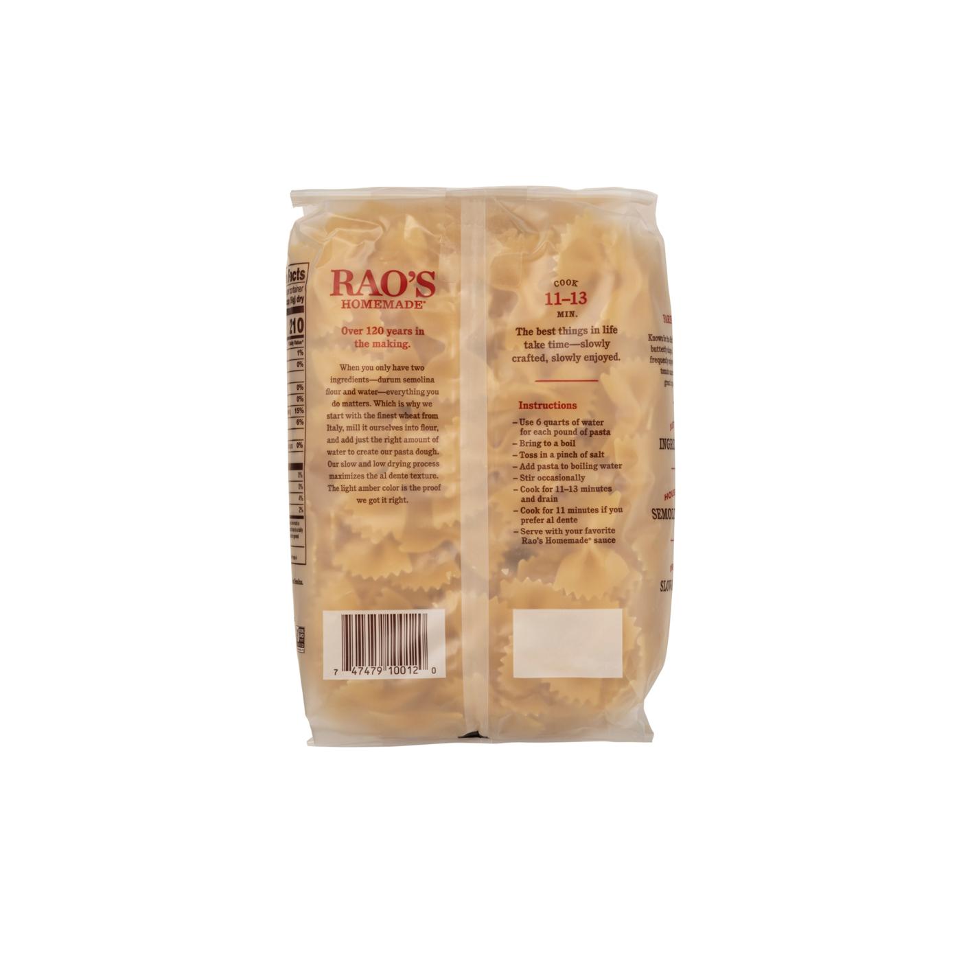 Rao's Homemade Farfalle Pasta; image 5 of 5