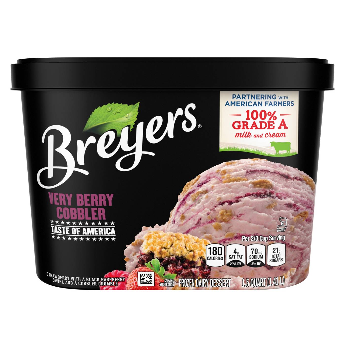 Breyers Very Berry Cobbler Ice Cream; image 1 of 2