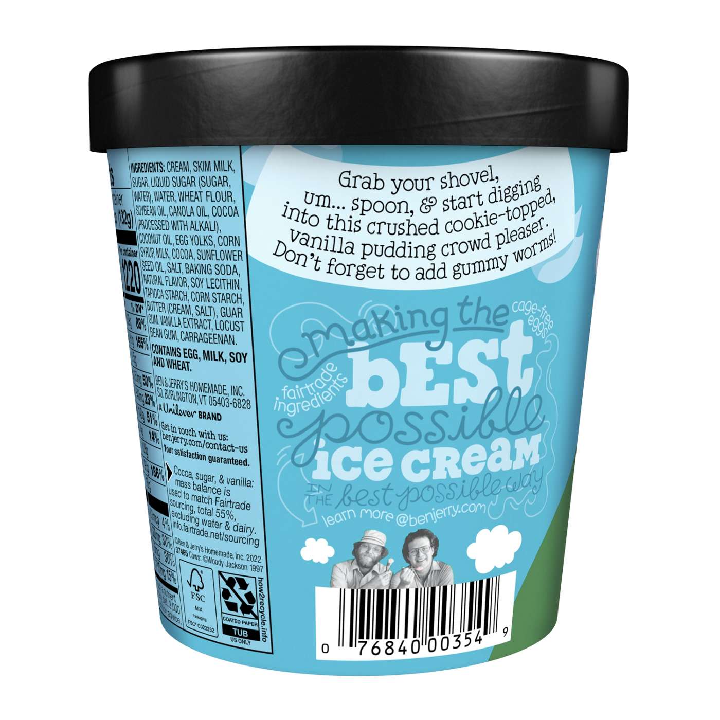 Ben & Jerry's Topped Dirt Cake Ice Cream; image 6 of 6
