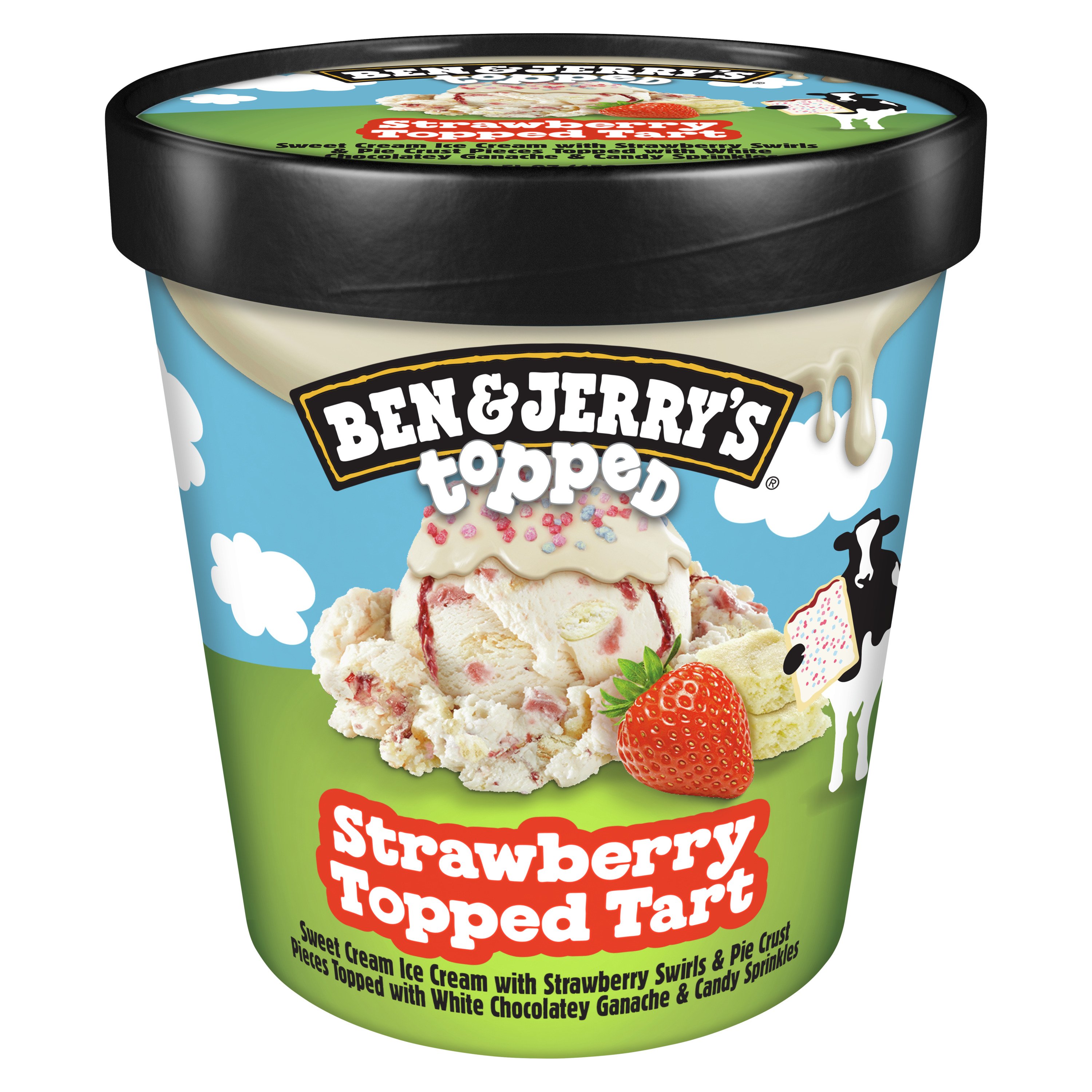 Ben & Jerrys Topped Strawberry Topped Tart Ice Cream - Shop Ice Cream 