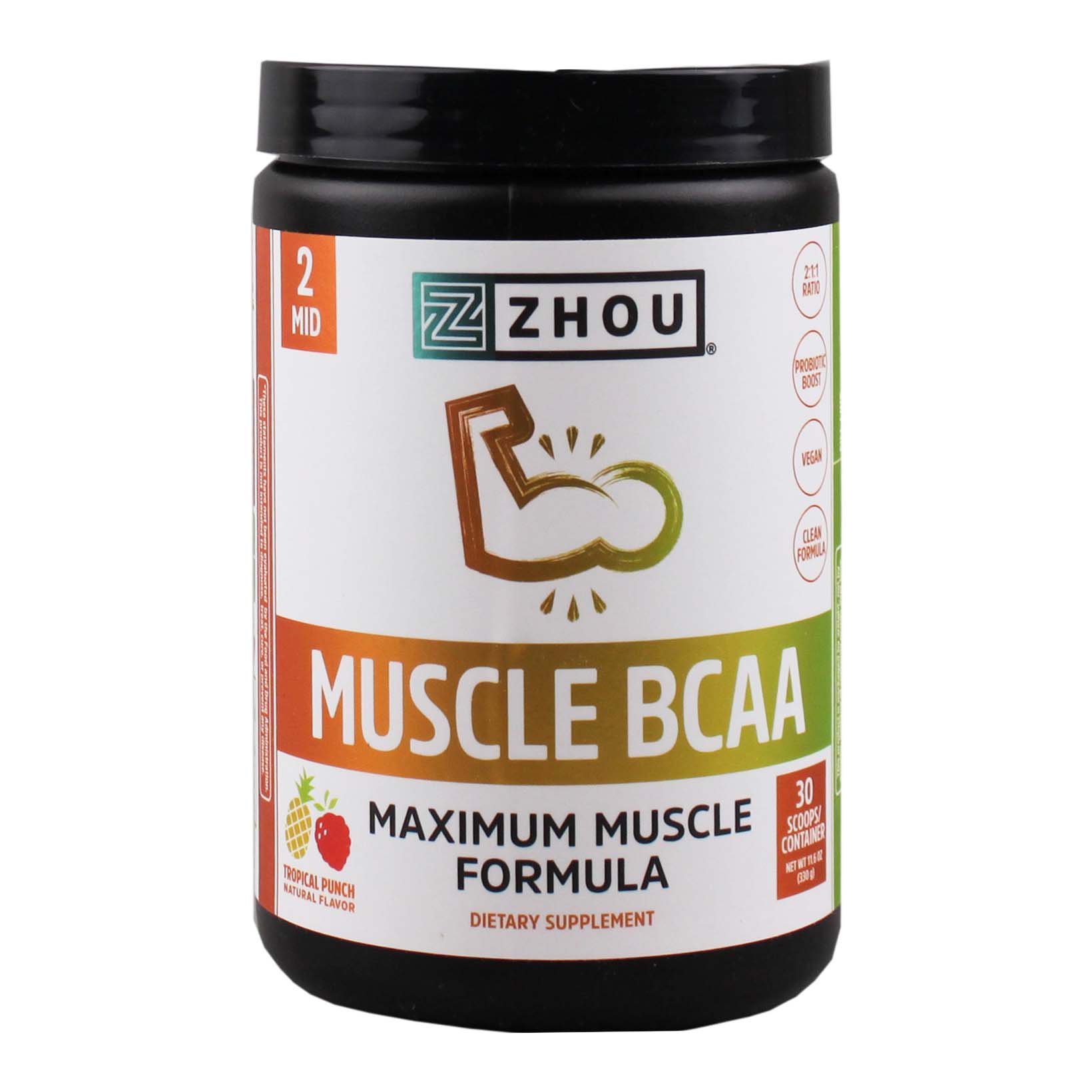 Zhou Nutrition Muscle BCAA Maximum Muscle Formula - Tropical Punch ...