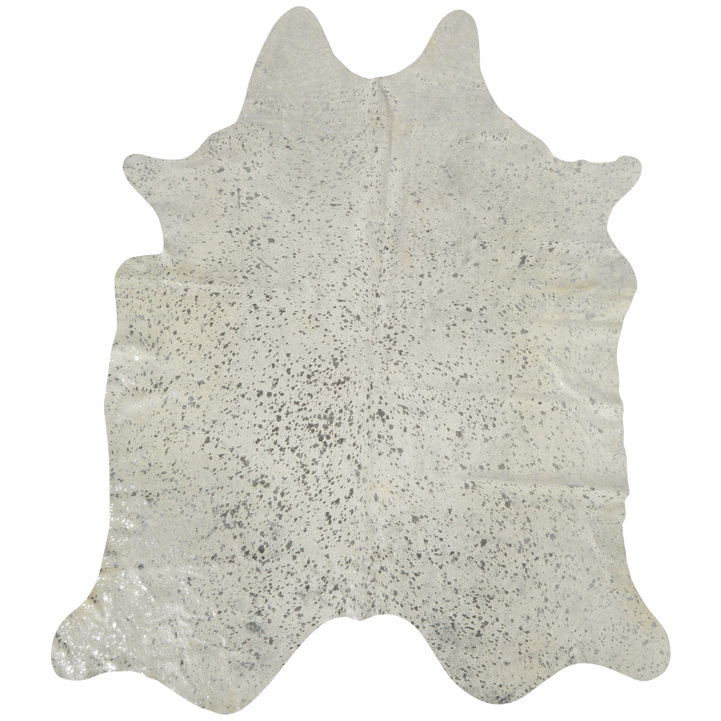 Texas Proud Cowhide Area Rug Silver Metallic Shop Rugs & Mats at HEB