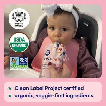 Cerebelly Organic Baby Puree Pouch - Spinach Apple Sweet Potato