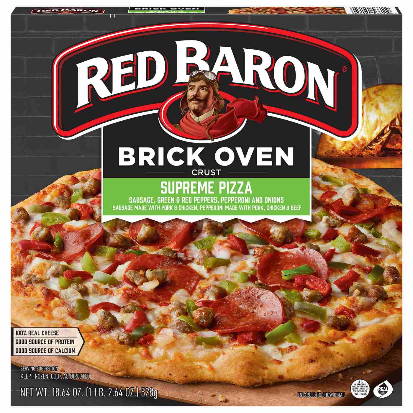 Red Baron Brick Oven Crust Frozen Pizza - Supreme; image 1 of 2