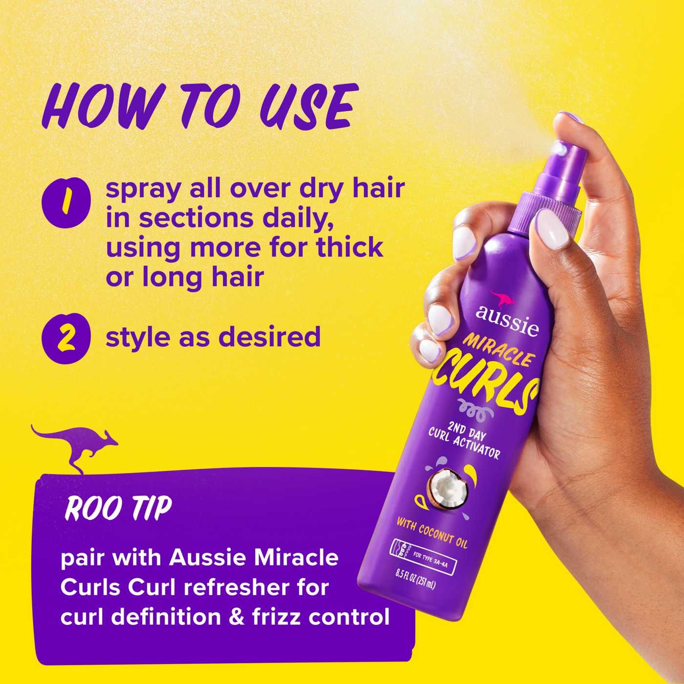 Aussie Miracle Curls 2nd Day Curl Activator; image 4 of 8