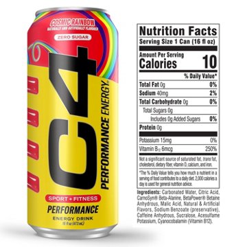 C4 Performance Zero Sugar Energy Drink - Cosmic Rainbow