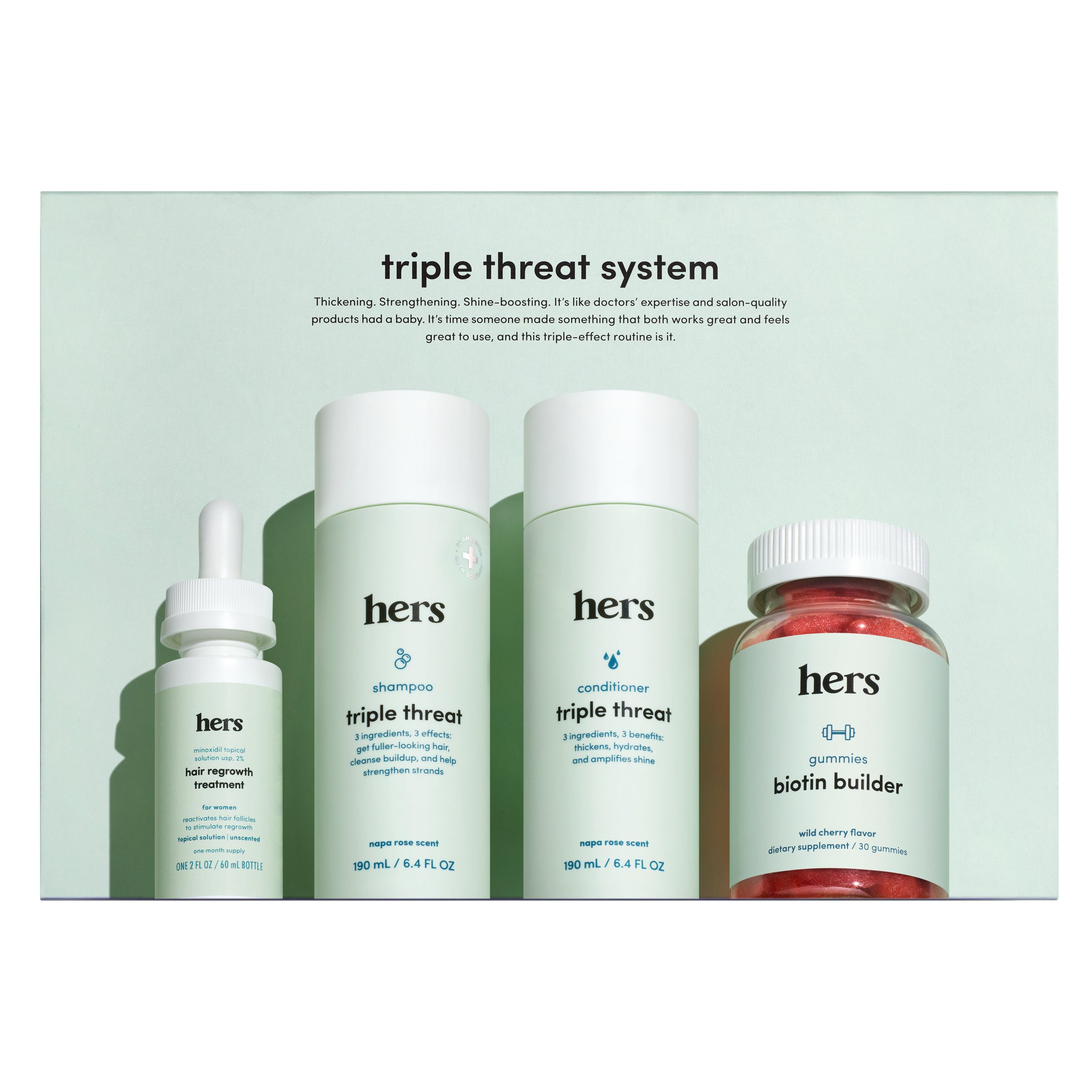 Hers Triple Threat System Hair Care Kit - Shop Styling products ...