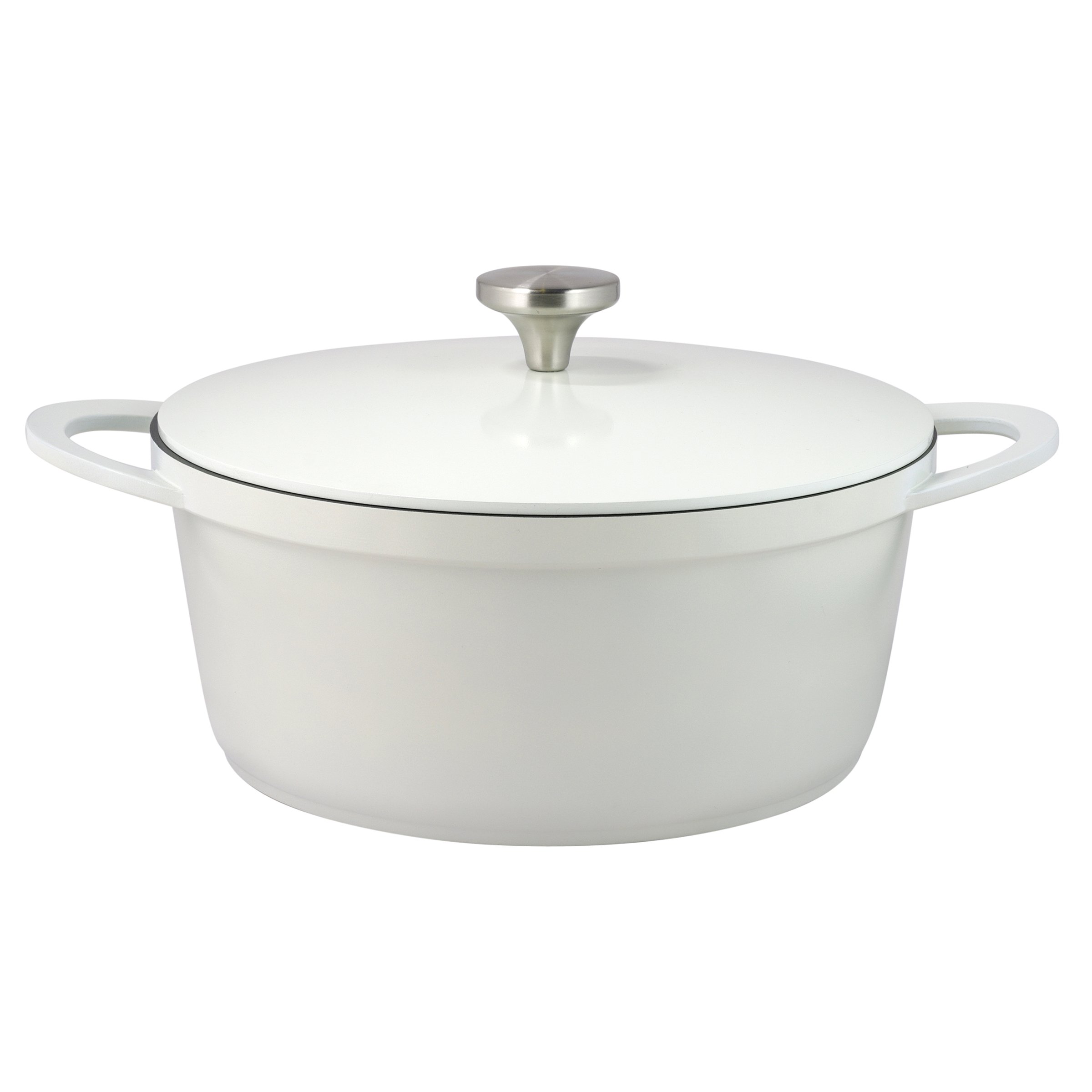 Sonoma White Cast Aluminum Dutch Oven with Fry Basket