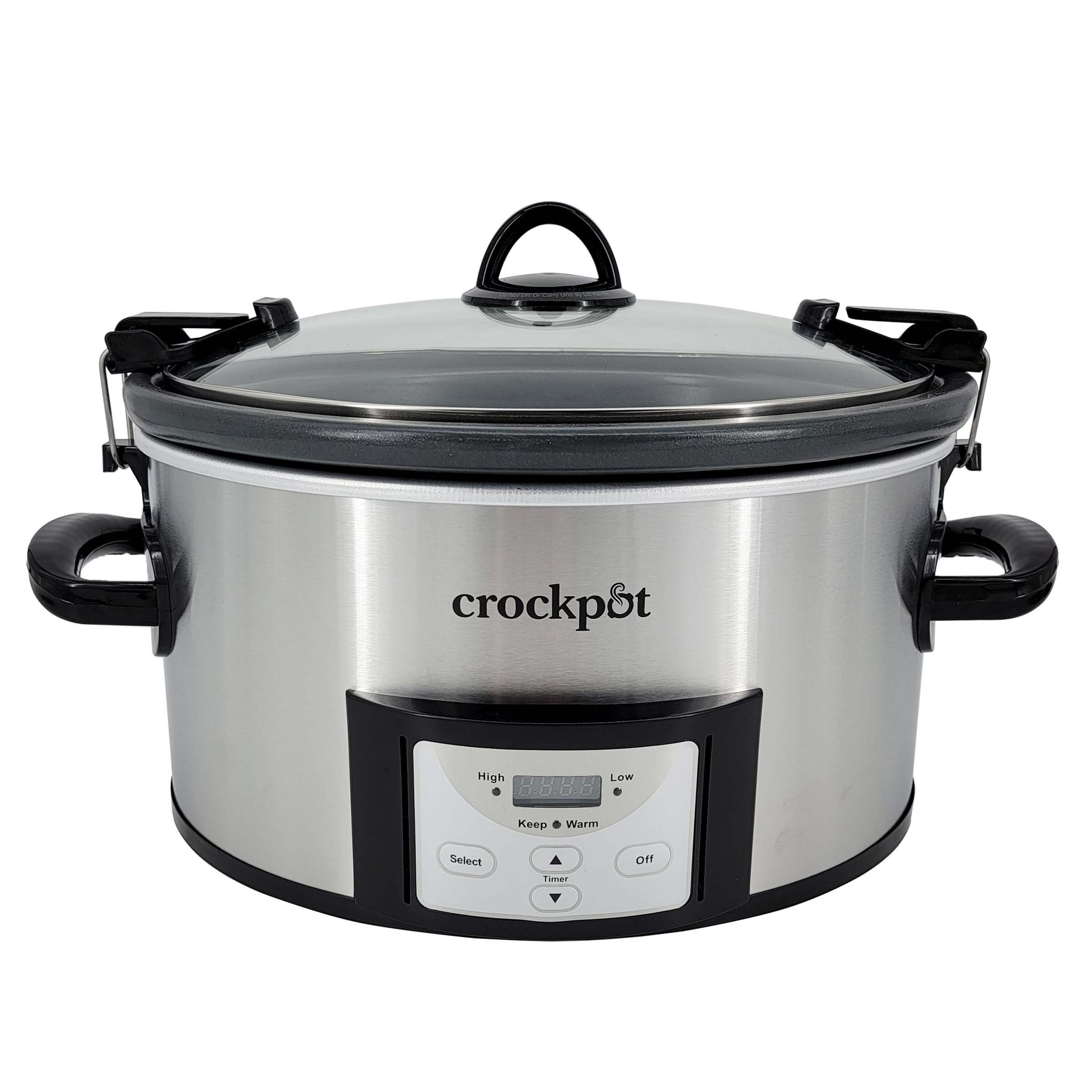 Home & Garden Crock Pot 7qt Cook & Carry Programmable Slow Cooker Black