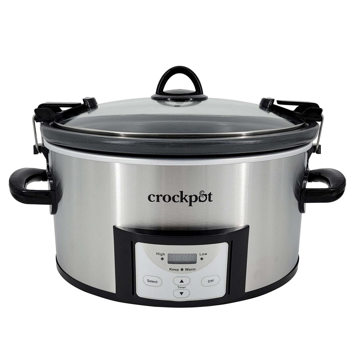 Crock Pot Cook & Carry Stainless Steel Programmable Slow Cooker