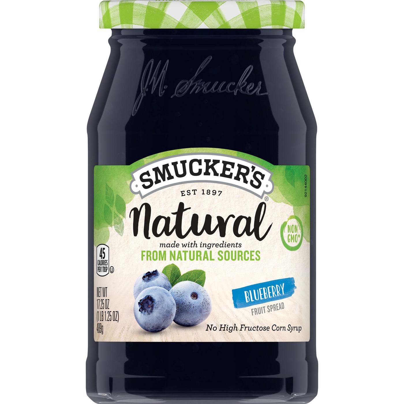 Smucker's Natural Blueberry Fruit Spread; image 1 of 4