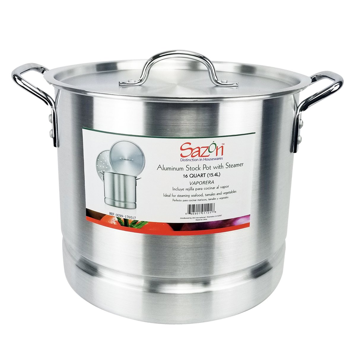 Sazon Stock Pot With Steamer, 16 qt | Low Prices & Quality