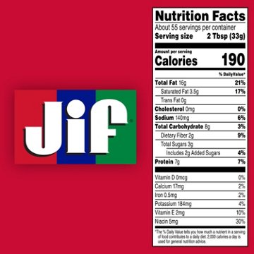 Jif Creamy Peanut Butter, 4 lbs