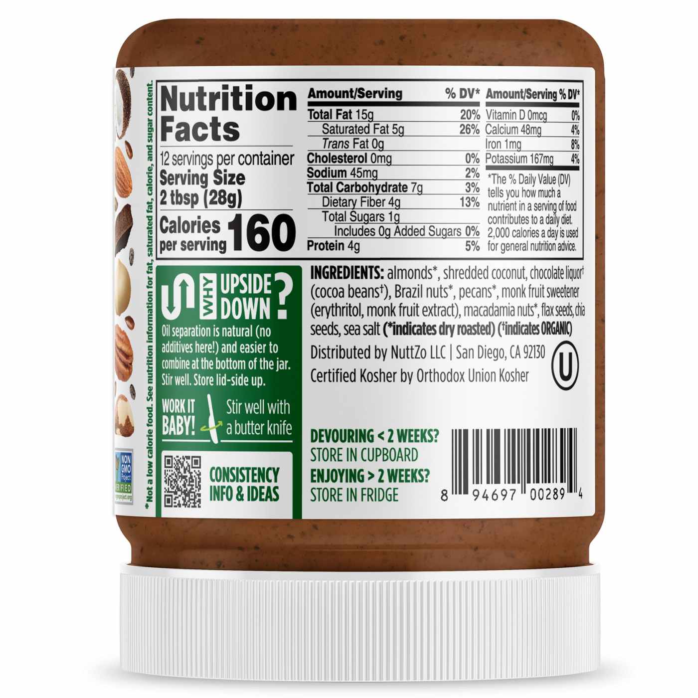 NuttZo Keto 7 Nut & Seed Butter - Chocolate Almond Coconut; image 2 of 3