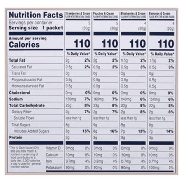 Quaker Instant Oatmeal - Fruit & Cream Variety Pack, 18 ct