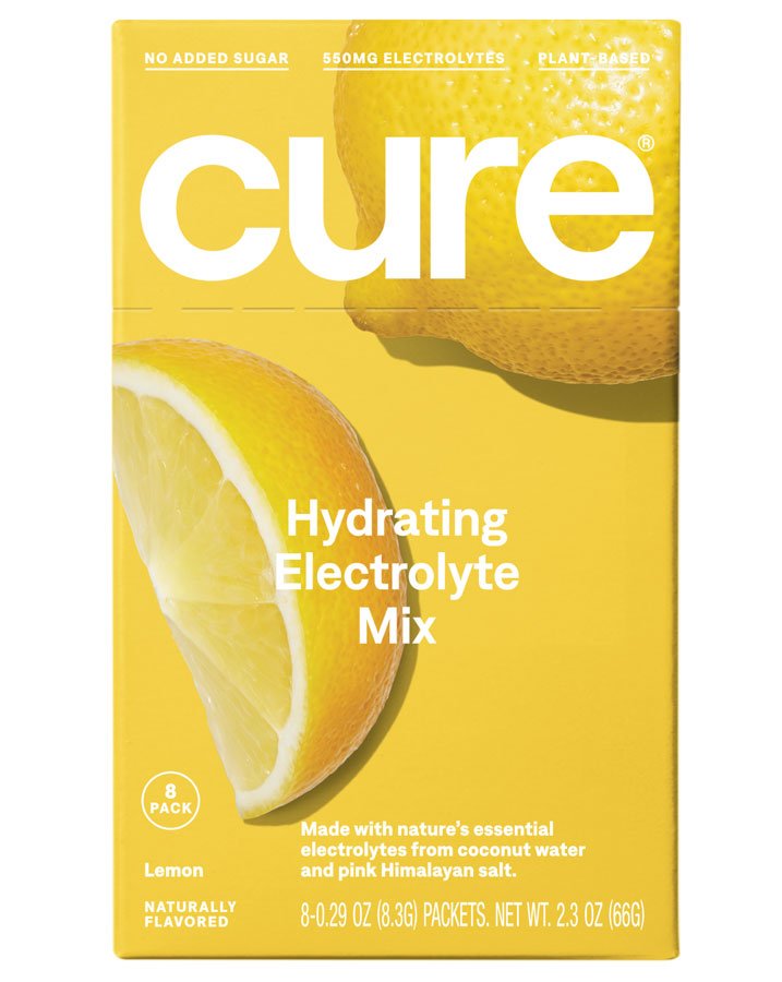 Cure Hydration Lemon Hydrating Electrolyte Drink Mix Shop Mixes