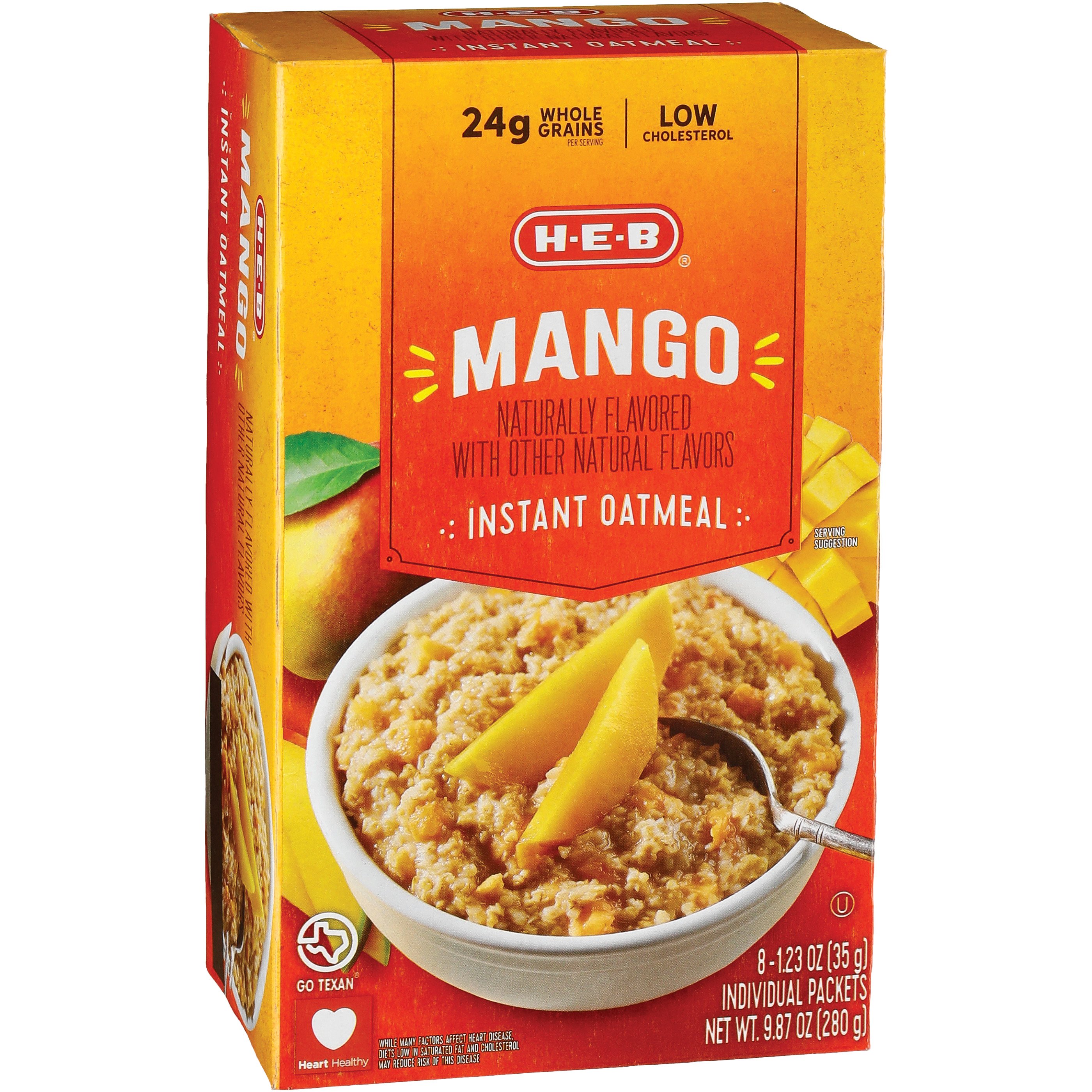 H-E-B Mango Instant Oatmeal - Shop Oatmeal & Hot Cereal At H-E-B