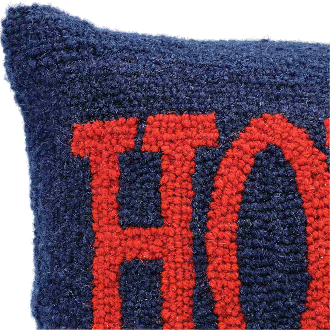 Texas Proud Howdy Longhorn Hook Wool Toss Pillow; image 4 of 4