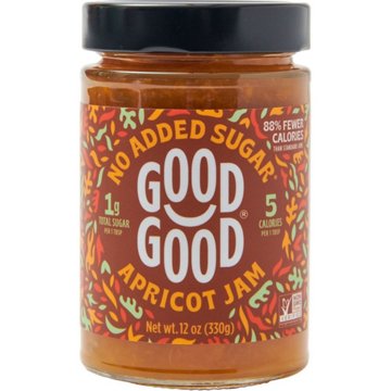 Good Good No Added Sugar Apricot Jam, 12 oz