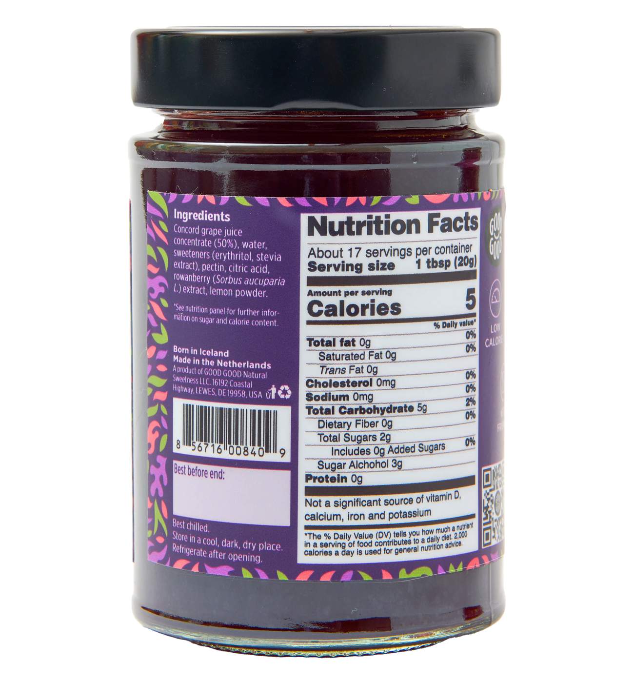 Good Good No Added Sugar Concord Grape Jelly; image 2 of 2