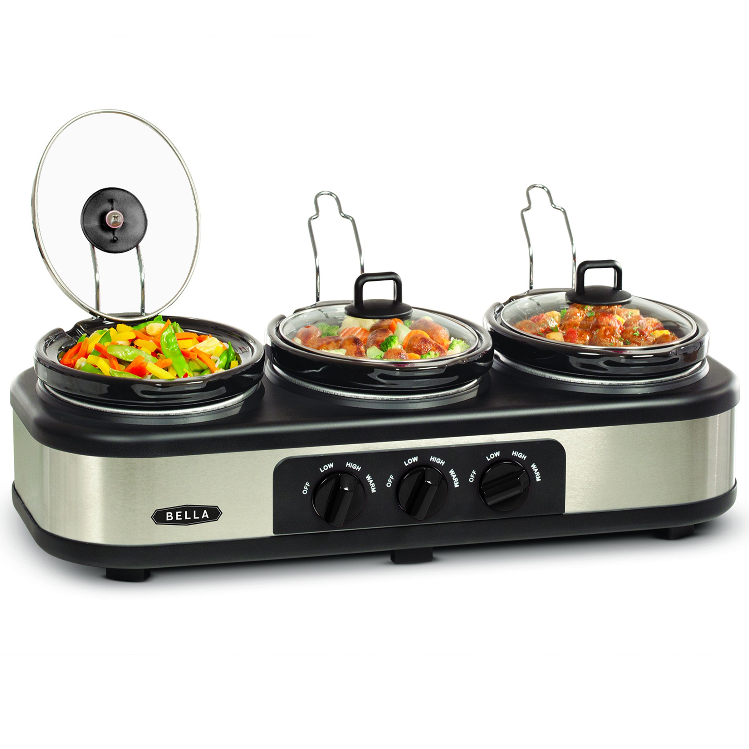 Bella Professional Oval Triple Slow Cooker with Lid Rests - Sam's Club
