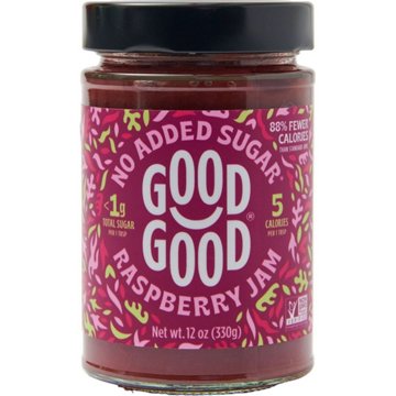 Good Good No Added Sugar Raspberry Jam, 12 oz