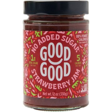 Good Good No Added Sugar Strawberry Jam, 12 oz