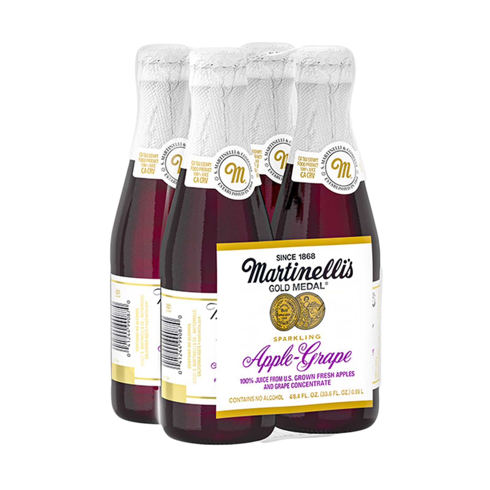 Martinelli's Gold Medal Sparkling AppleGrape Juice 4 pk Bottles Shop