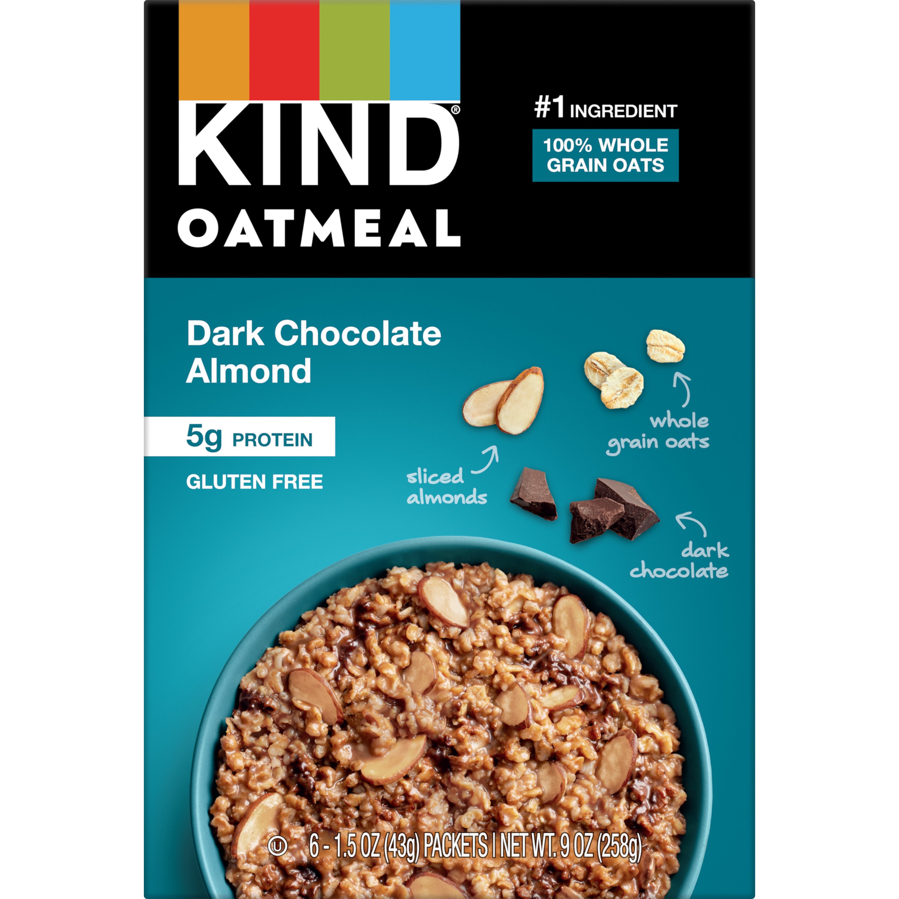 Kind Instant Oatmeal Dark Chocolate Almond Shop Oatmeal & hot